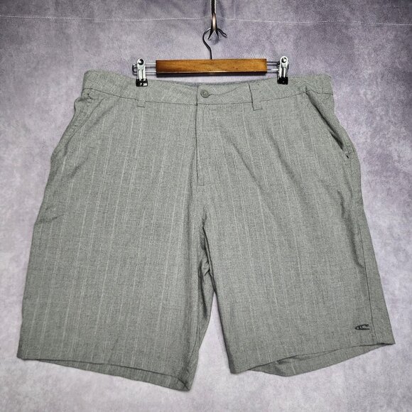 O'Neill Shorts Mens 40 Gray Flat Front Casual Walking Golf Lightweight Polyester - Picture 2 of 11